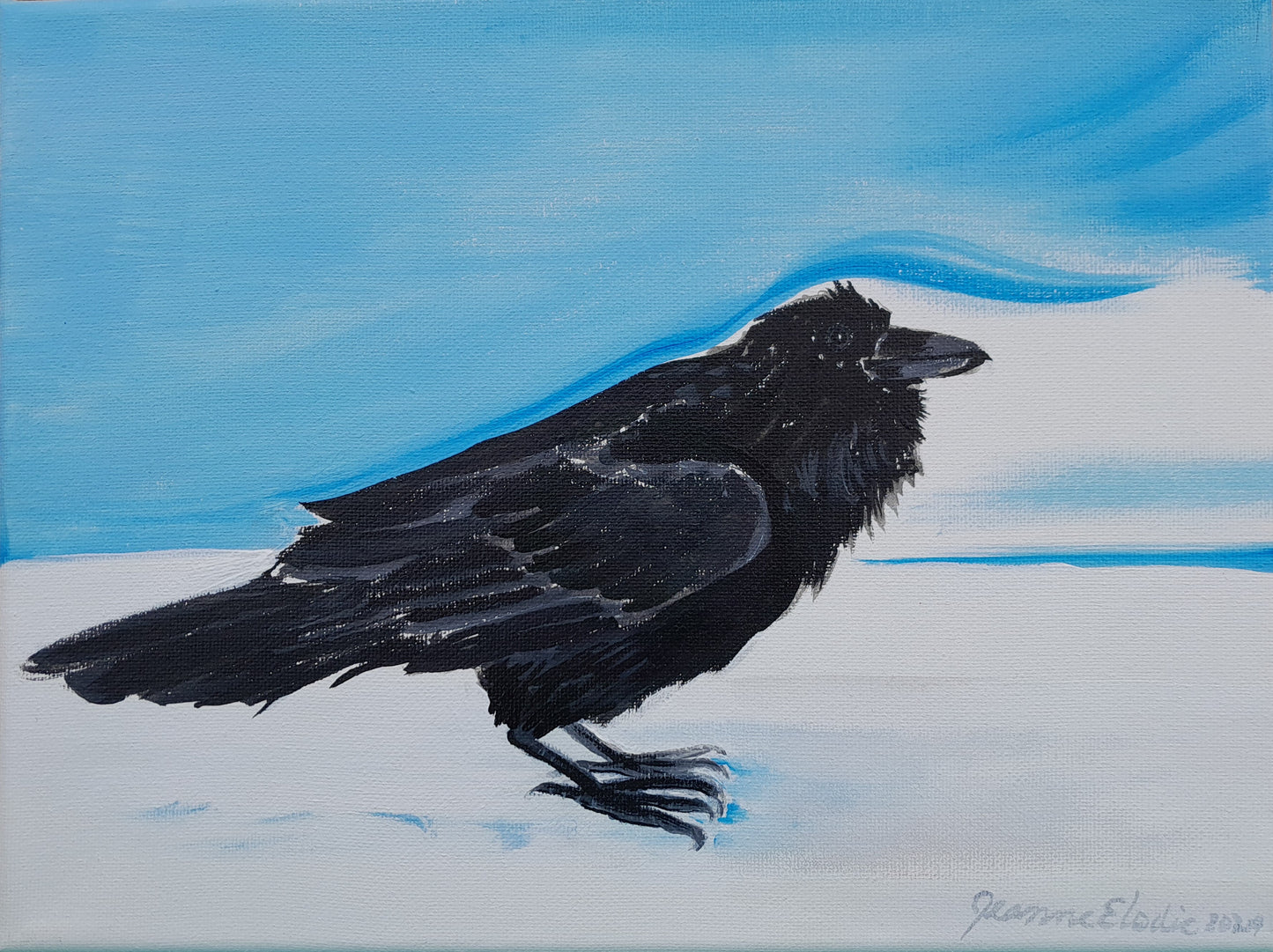 PRINT ONLY: "Raven Medicine" approx. 8"x10" by Jeanne Elodie (2024). Click to see full image.
